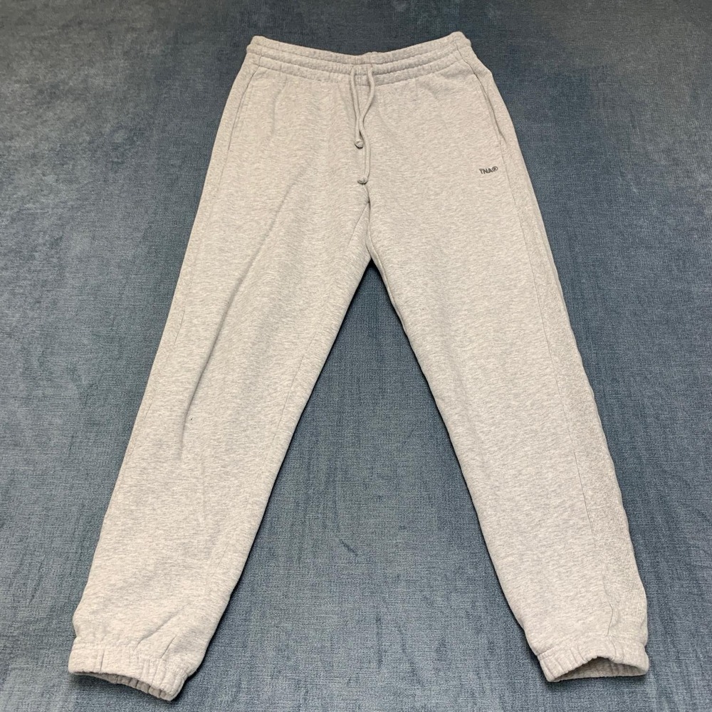 Tna Jogger Pants Womens Small Heathered Gray Boyfriend Fit Sweatfleece Cozy